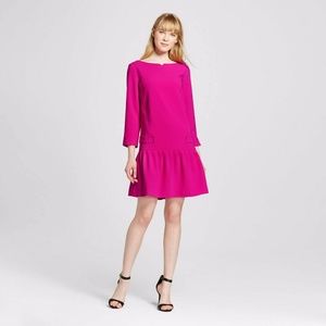 Victoria Beckham Target Drop Waist Dress XS Pink
